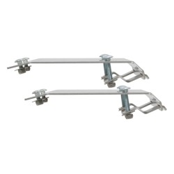 Kit de prindere metalic ranforsat pentru rampe luminoase pe bare longitudinale auto 